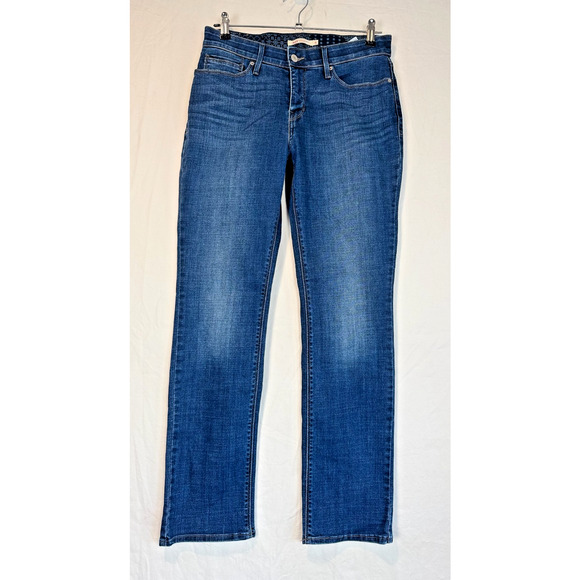 Levi's Jeans Women 8 Blue Perfect Waist 525 Straight Leg Denim Cotton Med Wash - Picture 1 of 5